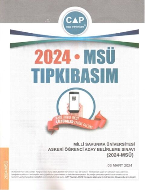 Çap Yayınları Üniversiteye Hazırlık MSÜ 2024 Tıpkı Basım