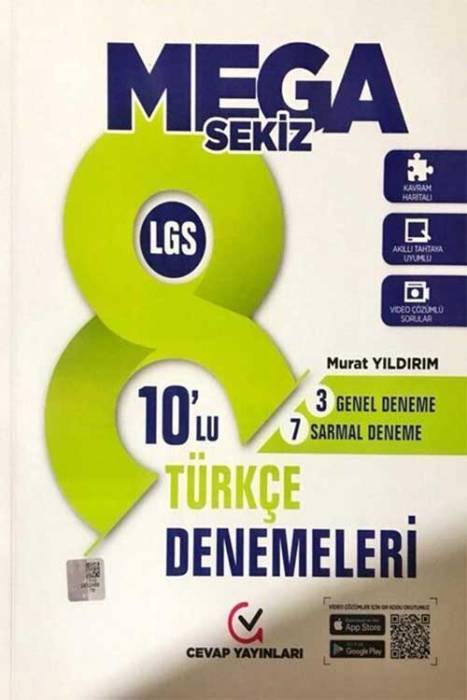 Cevap 8. Sınıf LGS MEGA Türkçe 10 lu Denemeleri Cevap Yayınları