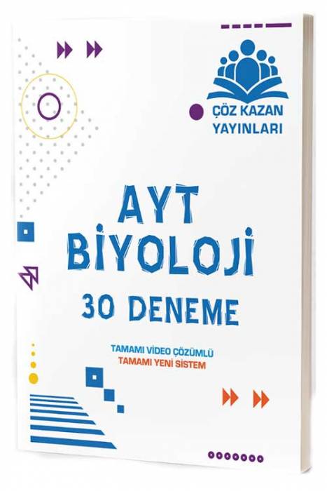 Çöz Kazan AYT Biyoloji Tamamı Video Çözümlü 30 Deneme Çöz Kazan Yayınları