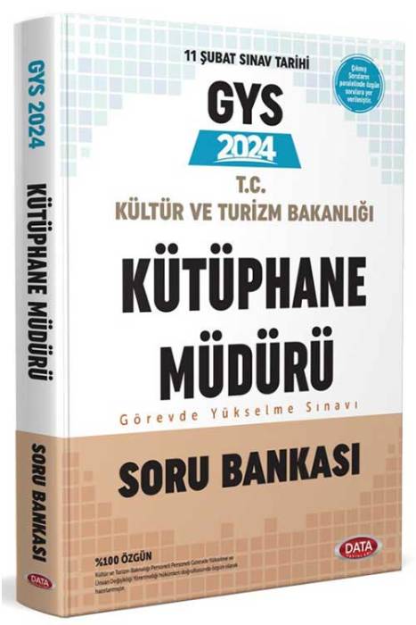 2024 Kültür ve Turizm Bakanlığı Kütüphane Müdürü GYS Soru Bankası Data Yayınları