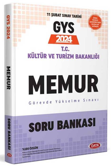 2024 Kültür ve Turizm Bakanlığı GYS Memur Soru Bankası Data Yayınları