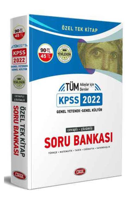 Data 2022 KPSS Genel Yetenek - Genel Kültür Cevaplı - Çözümlü Soru Bankası Data Yayınları