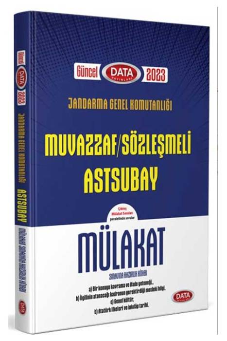 2023 Jandarma Genel Komutanlığı Muvazzaf Sözleşmeli Astsubay Mülakat Sınavına Hazırlık Kitabı