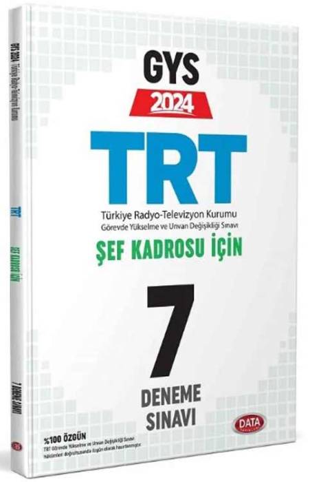 2024 GYS TRT Şef Kadrosu 7 Deneme Görevde Yükselme Data Yayınları