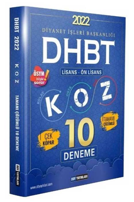 DDY 2022 DHBT Lisans Ön Lisans KOZ 10 Deneme Çözümlü DDY Yayınları
