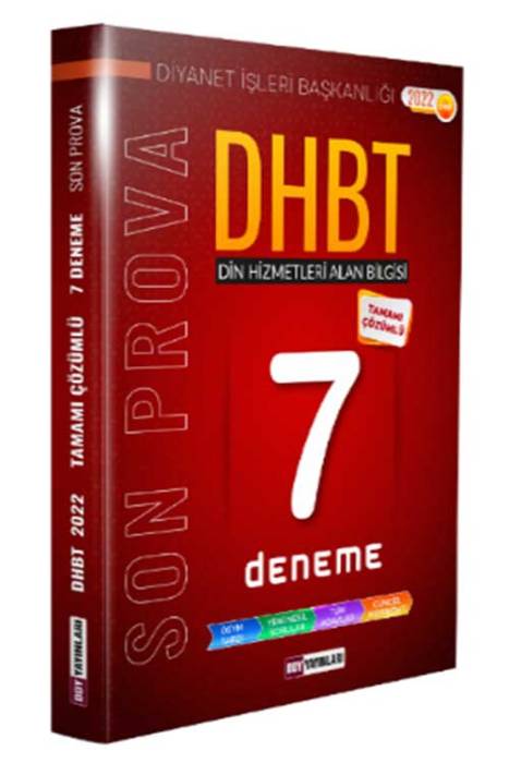 DDY 2022 DHBT Son Prova 7 Deneme Çözümlü DDY Yayınları