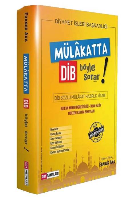 DDY DİB Diyanet İşleri Başkanlığı Sözlü Mülakat Kitabı DDY Yayınları
