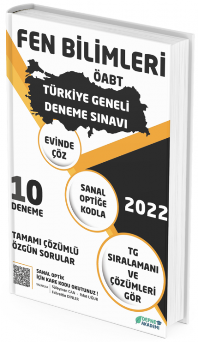 Defne Akademi 2022 ÖABT Fen Bilimleri Öğretmenliği Türkiye Geneli 10 Deneme Defne Akademi Yayınları