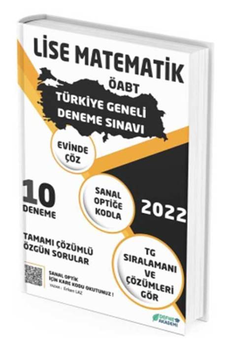 Defne Akademi 2022 ÖABT Lise Matematik Öğretmenliği Türkiye Geneli 10 Deneme Defne Akademi Yayınları