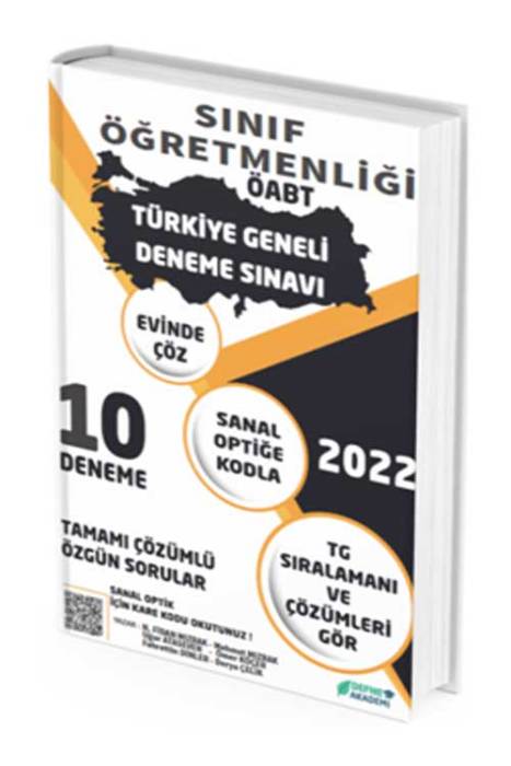 Defne Akademi 2022 ÖABT Sınıf Öğretmenliği Türkiye Geneli 10 Deneme Defne Akademi Yayınları