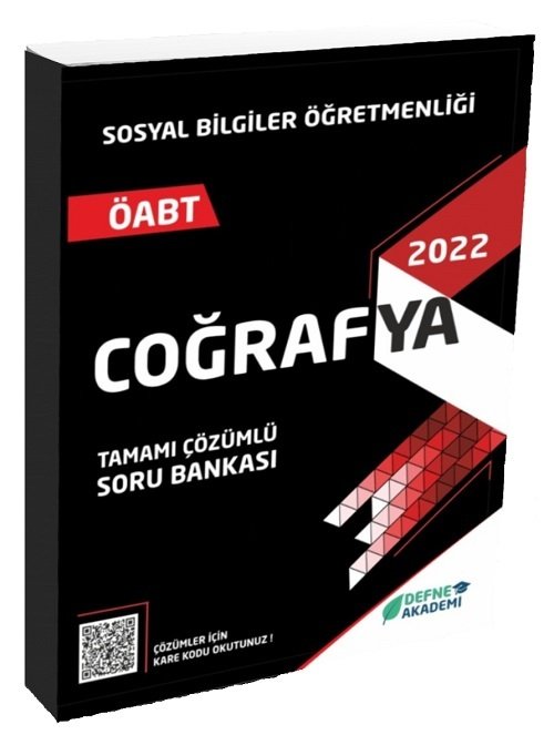 Defne Akademi 2022 ÖABT Sosyal Bilgiler Coğrafya Soru Bankası Çözümlü Defne Akademi Yayınları