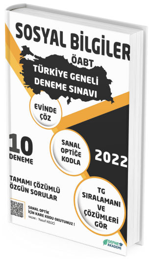 Defne Akademi 2022 ÖABT Sosyal Bilgiler Öğretmenliği Türkiye Geneli 10 Deneme Defne Akademi Yayınları