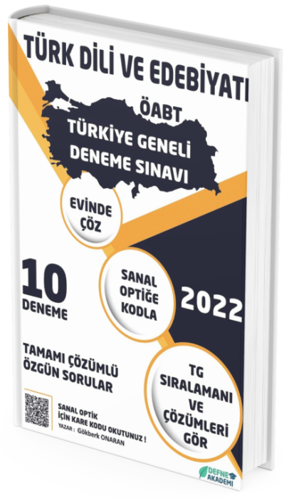 Defne Akademi 2022 ÖABT Türk Dili ve Edebiyatı Öğretmenliği Türkiye Geneli 10 Deneme Defne Akademi Yayınları