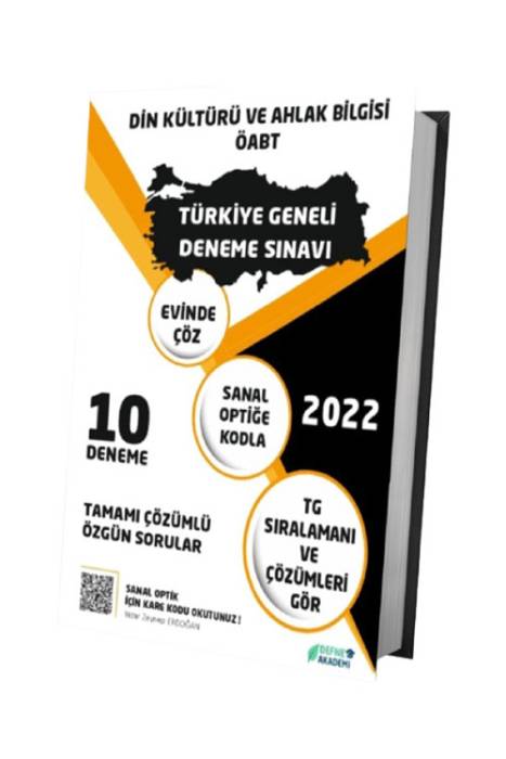 Defne Akademi 2022 Türkiye Geneli ÖABT Din Kültürü ve Ahlak Bilgisi Deneme Kampı 10 Deneme Defne Akademi Yayınları