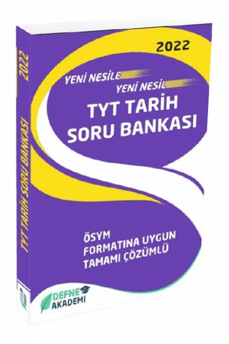 Defne Akademi 2022 YKS TYT Tarih Soru Bankası Çözümlü Defne Akademi Yayınları