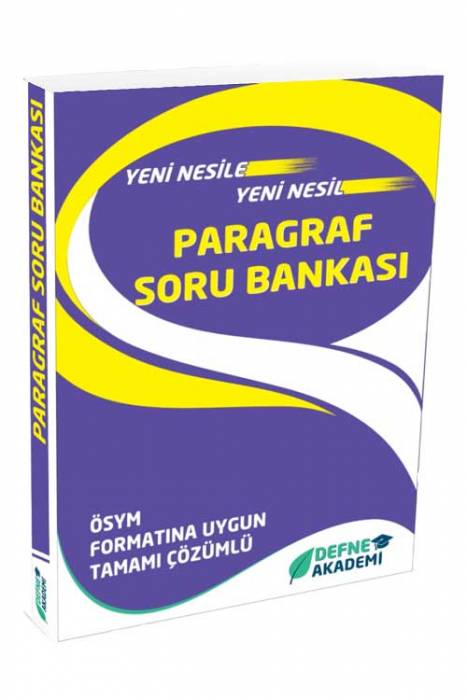 Defne Akademi YKS TYT Paragraf Soru Bankası Çözümlü Defne Akademi Yayınları