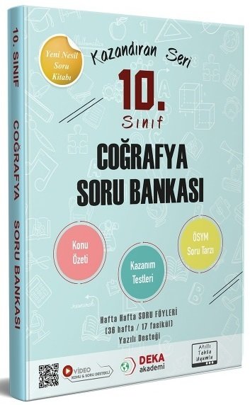 Deka Akademi 10. Sınıf Coğrafya Konu Özetli Soru Bankası Deka Akademi Yayınları