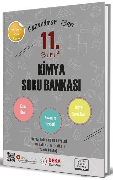 Deka Akademi 11. Sınıf Kimya Konu Özetli Soru Bankası Deka Akademi Yayınları