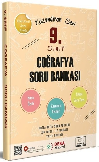 Deka Akademi 9. Sınıf Coğrafya Konu Özetli Soru Bankası Deka Akademi Yayınları