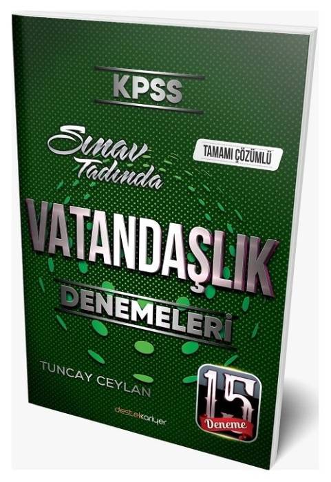 Destek Kariyer KPSS Vatandaşlık 15 Deneme Çözümlü Destek Kariyer Yayınları