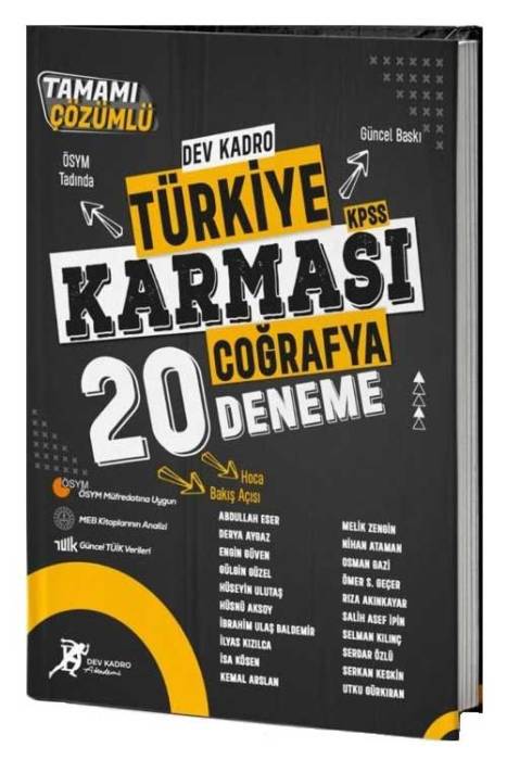 Dev Kadro KPSS Coğrafya Türkiye Karması 20 Deneme Çözümlü Dev Kadro Akademi Yayınları