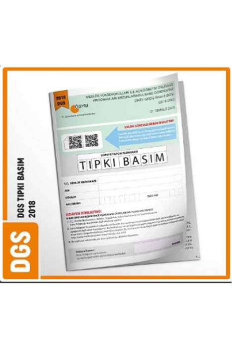 DGS 2018 Sınavı Tıpkı Basım Türkiye Geneli Deneme Çözümlü İnformal Yayınları
