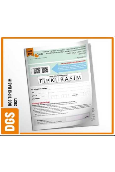 DGS 2021 Sınavı Tıpkı Basım Türkiye Geneli Deneme Çözümlü İnformal Yayınları