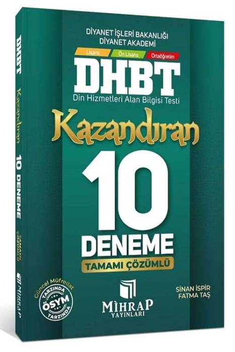 DHBT Tüm Adaylar Kazandıran 10 Deneme Mihrap Yayınları