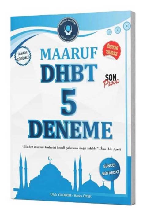 DHBT Tüm Adaylar Maaruf 5 Deneme Çözümlü Mihrap Yayınları