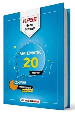 Dijital Hoca 2021 KPSS Matematik 20 Deneme Çözümlü Dijital Hoca Akademi Yayınları
