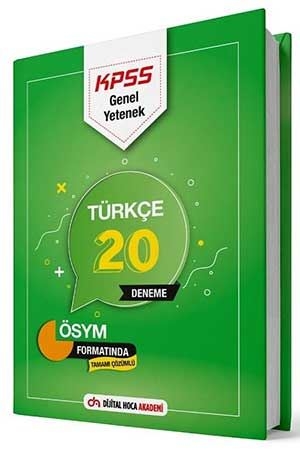 Dijital Hoca 2021 KPSS Türkçe 20 Deneme Çözümlü Dijital Hoca Akademi Yayınları