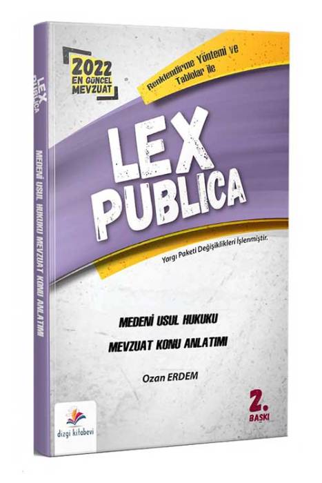 Dizgi Kitap 2022 LEX Publica Hakimlik Medeni Usul Hukuku Mevzuat Konu Anlatımı 2. Baskı - Ozan Erdem Dizgi Kitap Yayınları
