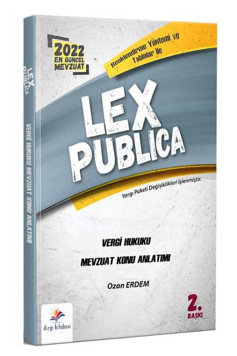 Dizgi Kitap 2022 LEX Publica Hakimlik Vergi Hukuku Mevzuat Konu Anlatımı 2. Baskı - Ozan Erdem Dizgi Kitap Yayınları