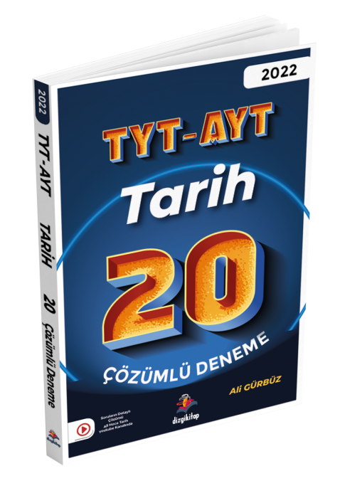 Dizgi Kitap TYT - AYT Tarih 20 Çözümlü Deneme Ali Gürbüz 2022 Dizgi Kitap Yayınları