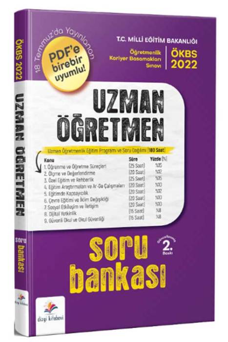 Dizgi Kitap 2022 MEB ÖKBS Uzman Öğretmen Soru Bankası 2. Baskı Dizgi Kitap Yayınları