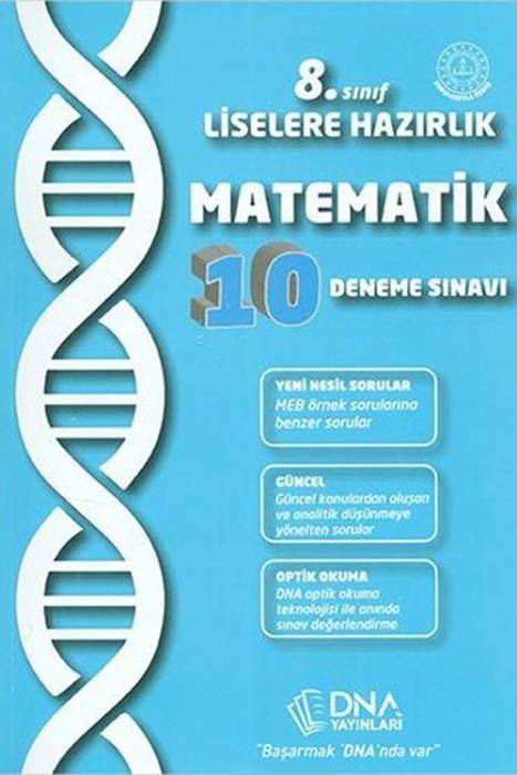 DNA 8. Sınıf Matematik 10 Deneme Sınavı DNA Yayınları