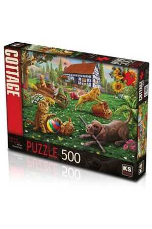 Dogs and Cats at Play Puzzle 500 Parça 20005 KS Games