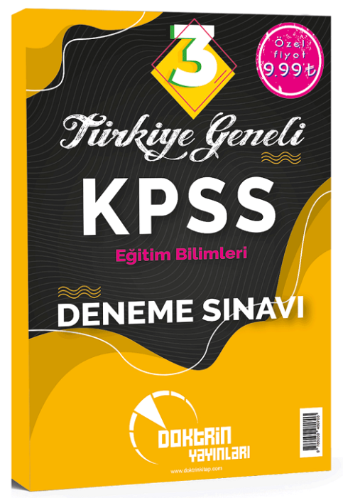Doktrin KPSS Eğitim Bilimleri Türkiye Geneli 3 Deneme Sınavı Doktrin Yayınları