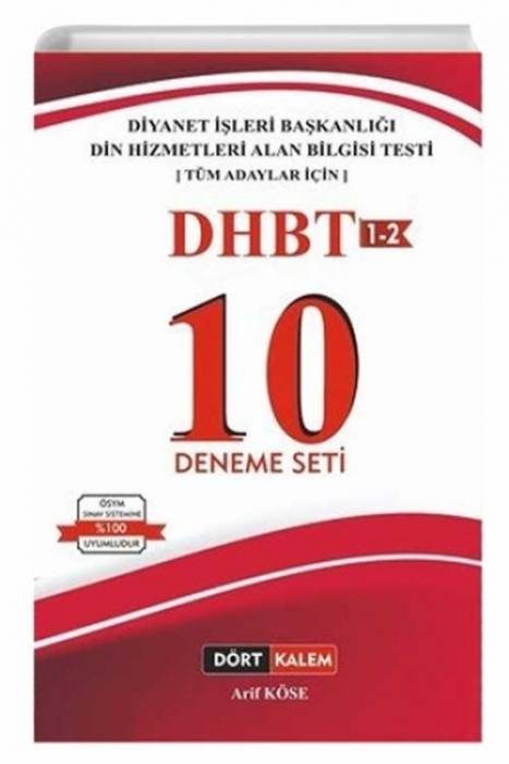 Dört Kalem DHBT Tamamı Çözümlü 10 lu Deneme Seti Dört Kalem Yayınları