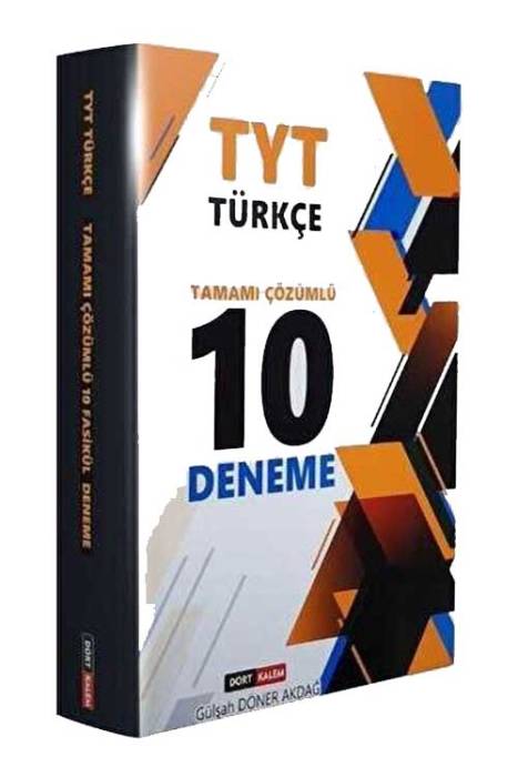 Dört Kalem YKS TYT Türkçe 10 Deneme Çözümlü Dört Kalem Yayınları