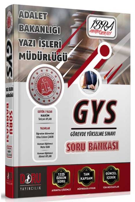 Doru GYS Adalet Bakanlığı Yazı İşleri Müdürlüğü Soru Bankası Doru Yayınları