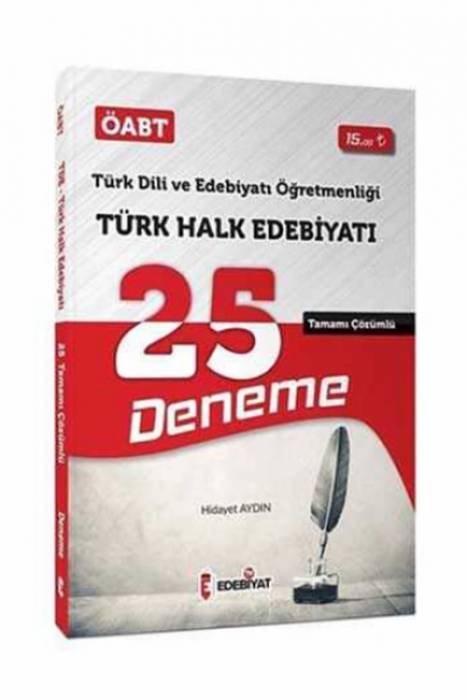 Edebiyat TV ÖABT Türk Dili Edebiyatı Türk Halk Edebiyatı 25 Deneme Çözümlü Edebiyat TV Yayınları
