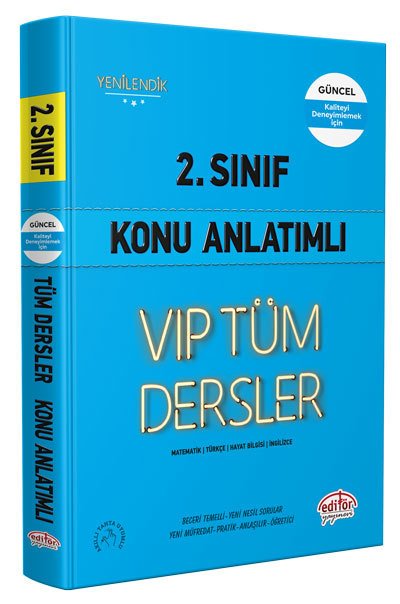 Editör 2. Sınıf VIP Tüm Dersler Konu Anlatımı Mavi Kitap Editör Yayınları