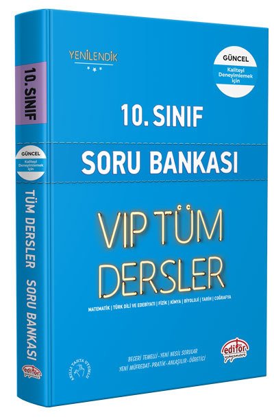 Editör 10. Sınıf VIP Tüm Dersler Etkinliklerle Soru Bankası Editör Yayınları