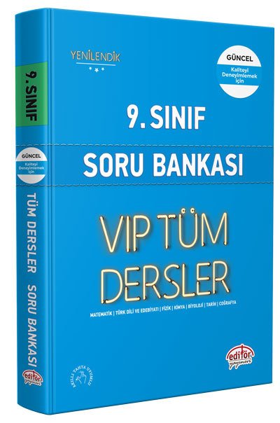 Editör 9. Sınıf VIP Tüm Dersler Etkinliklerle Soru Bankası Editör Yayınları