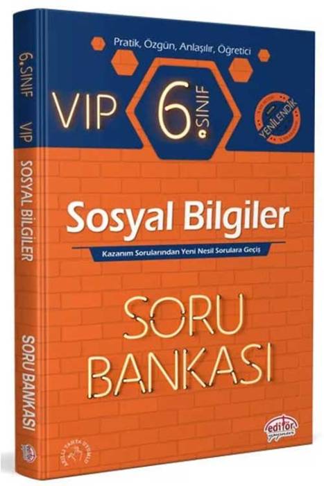 6. Sınıf VIP Sosyal Bilgiler Soru Bankası Editör Yayınevi