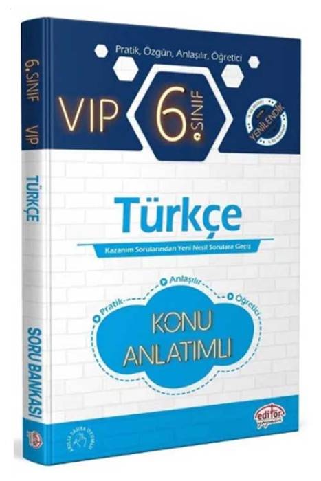 6. Sınıf Türkçe VIP Konu Anlatımlı Editör Yayınları