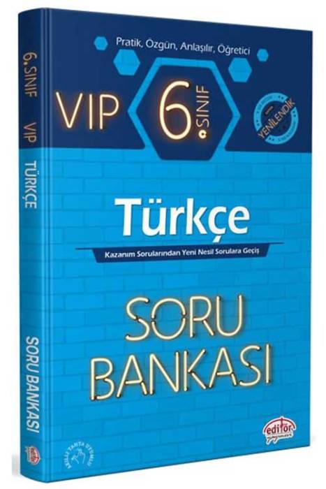 6. Sınıf VIP Türkçe Soru Bankası Editör Yayınları