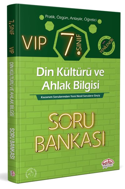 Editör 7. Sınıf VIP Din Kültürü ve Ahlak Bilgisi Soru Bankası Editör Yayınları