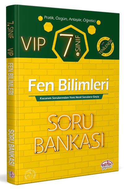 Editör 7. Sınıf VIP Fen Bilimleri Soru Bankası Editör Yayınları